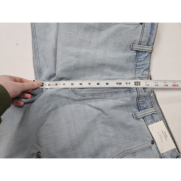 Hollister Baggy Jean Shorts Men's Size 34 Light Wash Stretch Cargo Pockets - Picture 2 of 10